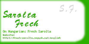 sarolta frech business card